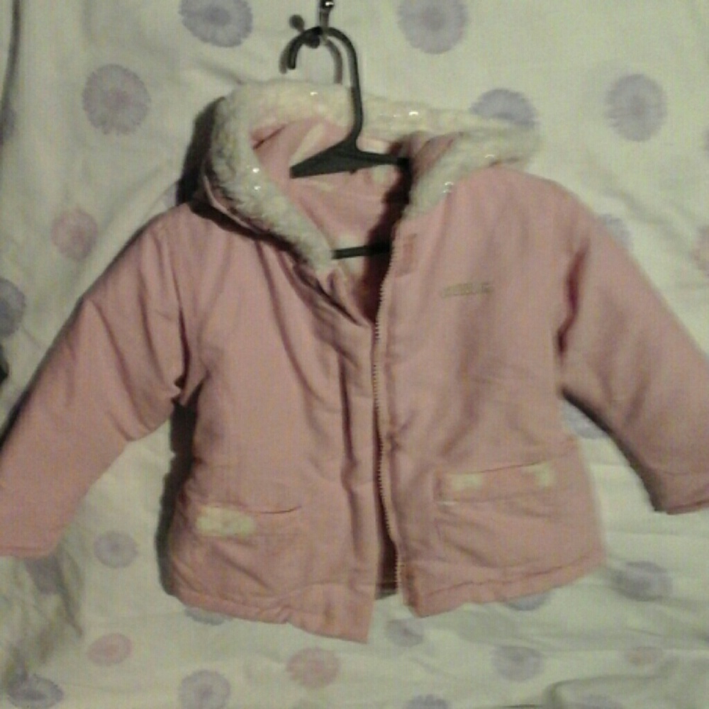 Oshkosh pink reversible winter coat